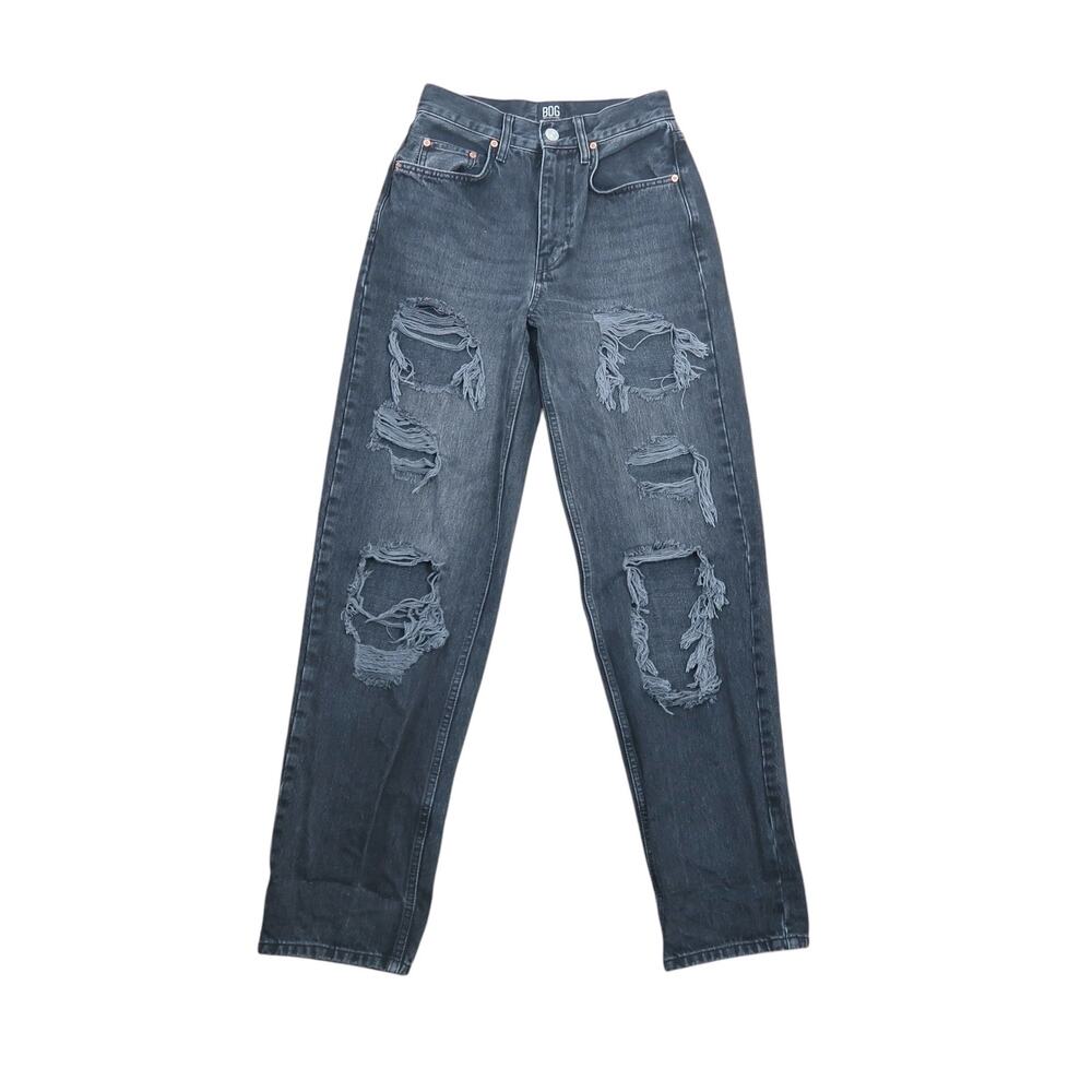 BDG Urban Outfitters High Rise Baggy faded black distressed jeans 25